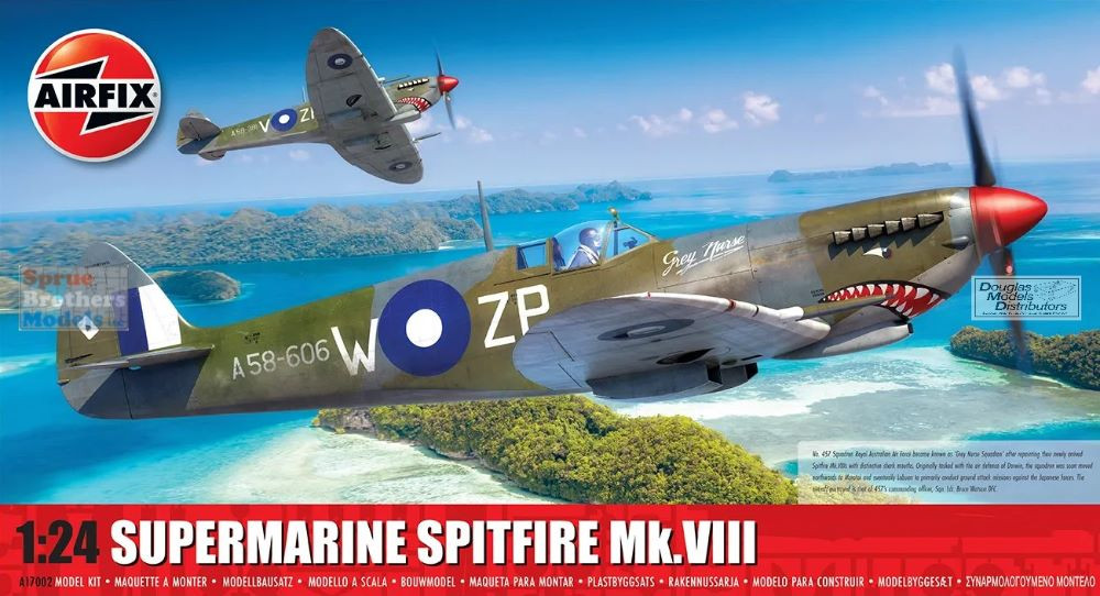 AFX17002 1:24 Airfix Spitfire Mk.VIII - Sprue Brothers Models LLC