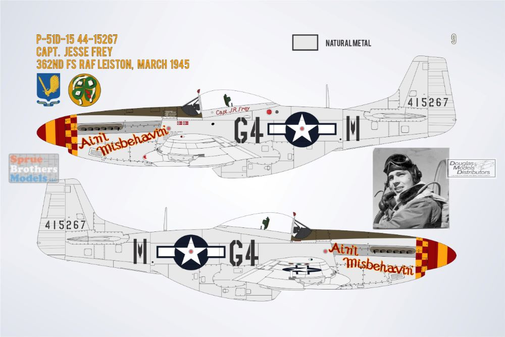 BMA48041 1:48 Bullseye Model Aviation Decals - P-51D P-51K Mustang