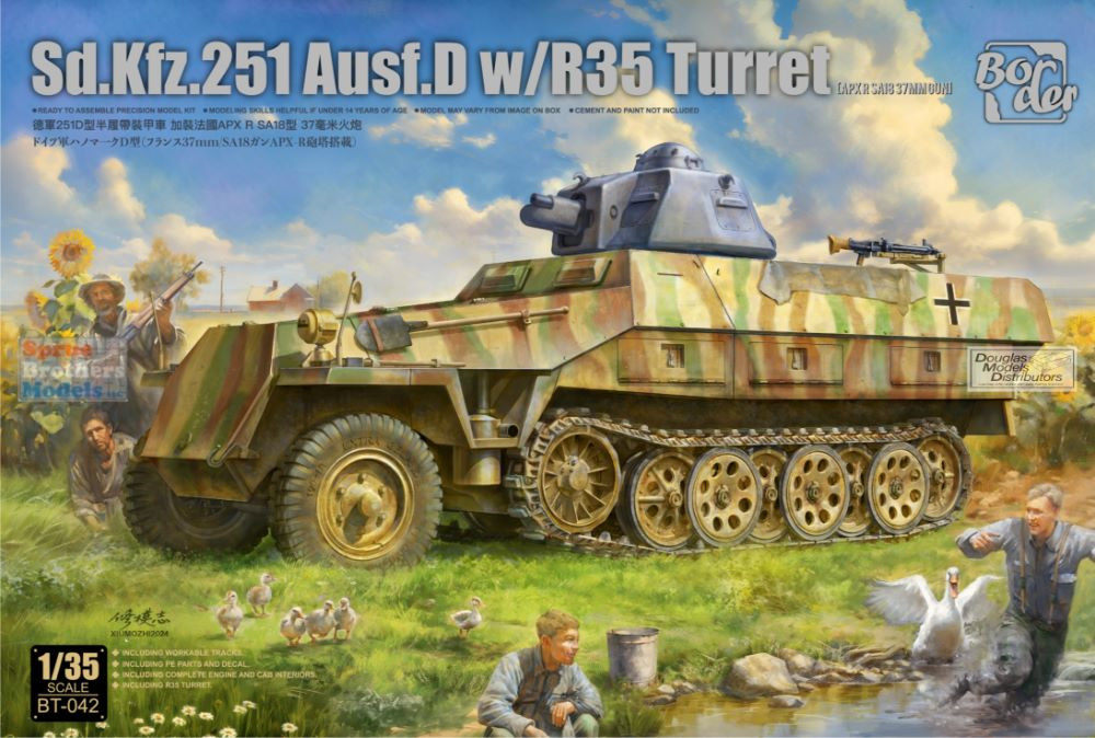 BDMBT042 1:35 Border Model Sd.Kfz.251 Ausf.D with R35 Turret