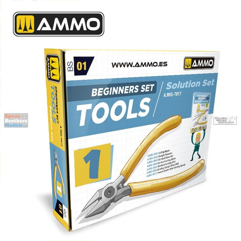 AMM7817 AMMO by Mig Beginner's Set: Tools - Sprue Brothers Models LLC