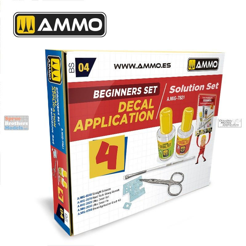 AMM7821 AMMO by Mig Beginner's Set: Decal Application - Sprue