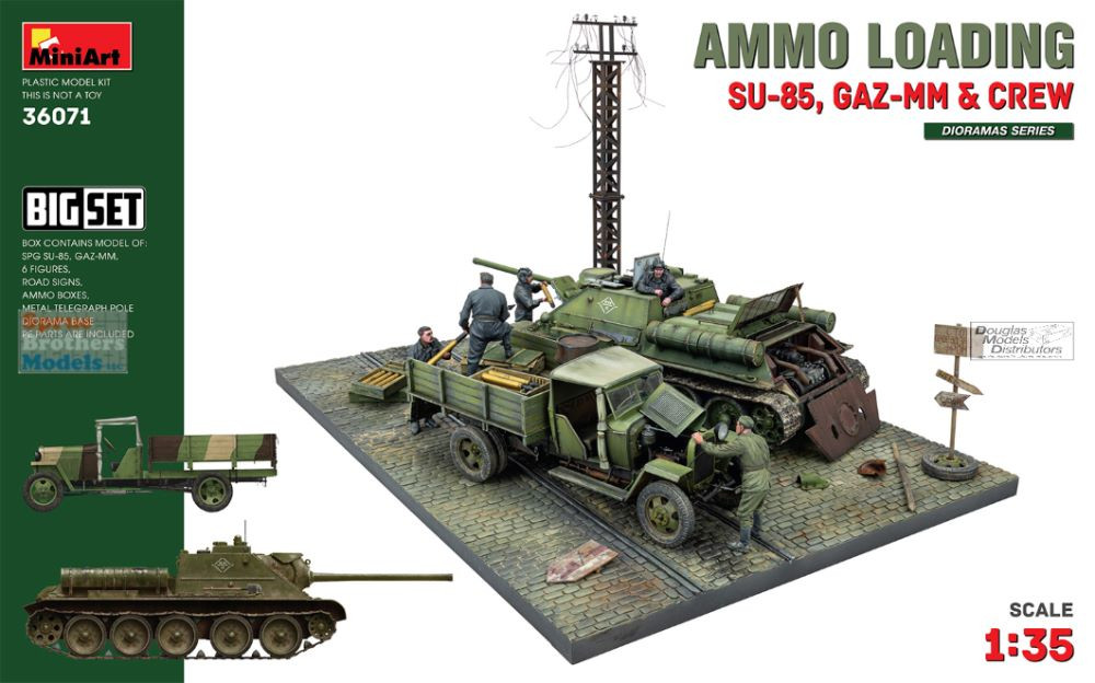 MIA36071 1:35 Miniart BigSet Ammo Loading (Su-85, GAZ-MM & Crew