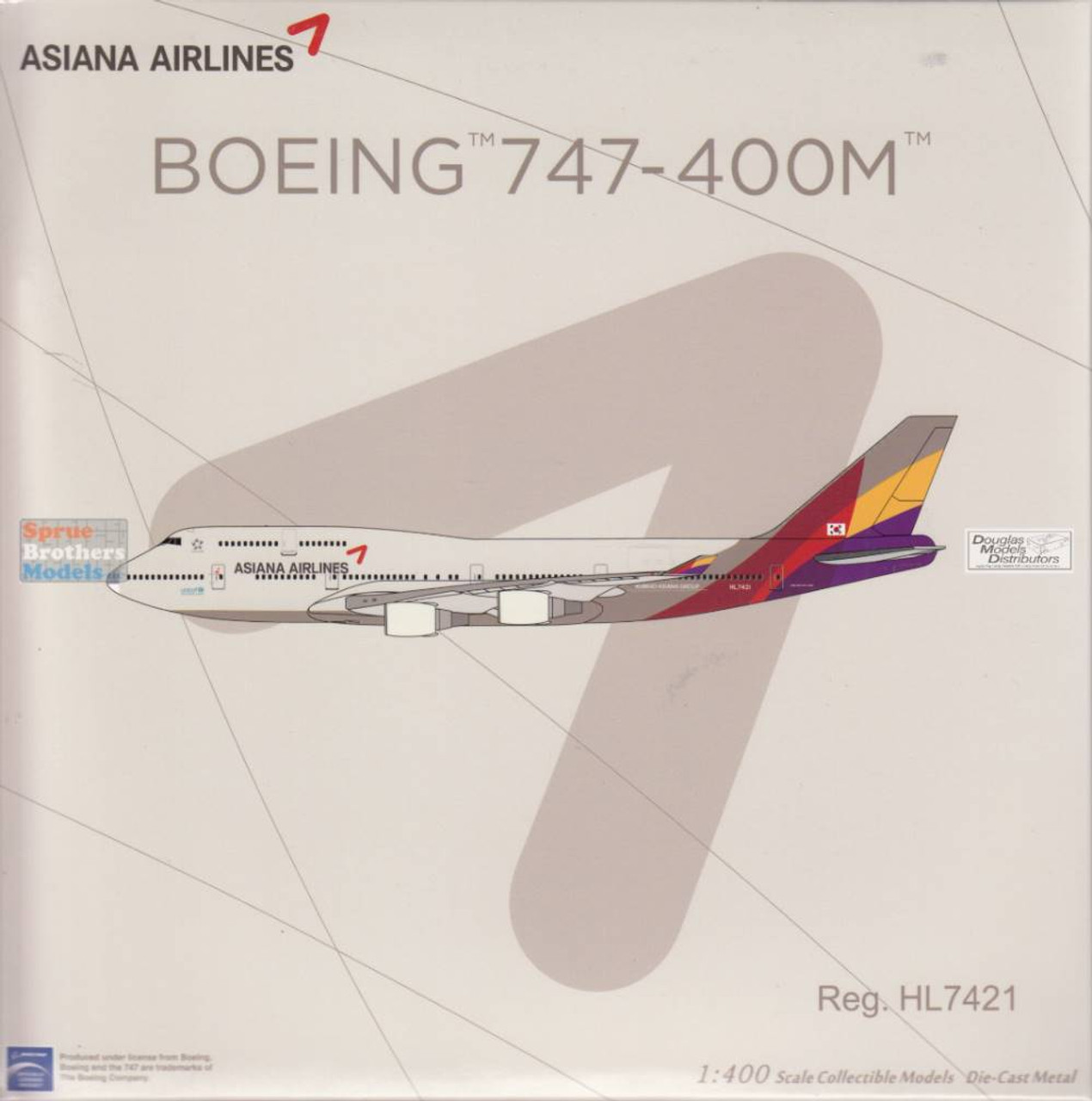 ASIAN AIRLINES 747モデル 1/4 00 ScaleModelStore.com :: NG Lite 1:400 - AAR007 - Asiana