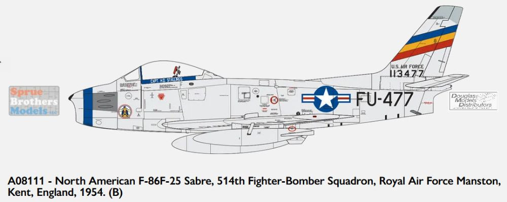 AFX08111 1:48 Airfix F-86F Sabre - Sprue Brothers Models LLC
