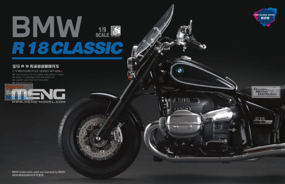 MNGMT006S 1:9 Meng BMW R18 Classic Motorcycle [Pre-Colored Edition