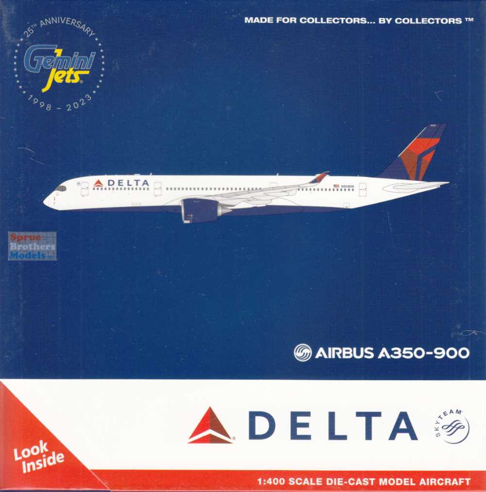 GEMGJ2286 1:400 Gemini Jets Delta Airlines Airbus A350-900 Reg