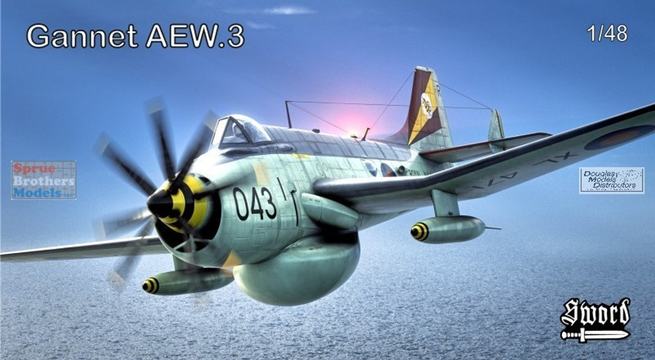 sword Gannet AEW. 3 1/48 未組立キット SWD48014 1:48 Sword Gannet AEW.3 - Sprue Brothers Models LLC