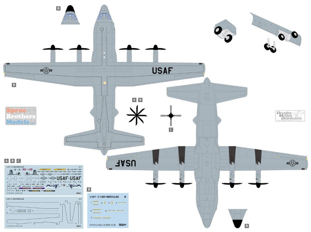 LNRL1011 1:144 Great Wall Hobby C-130H Hercules - Sprue Brothers