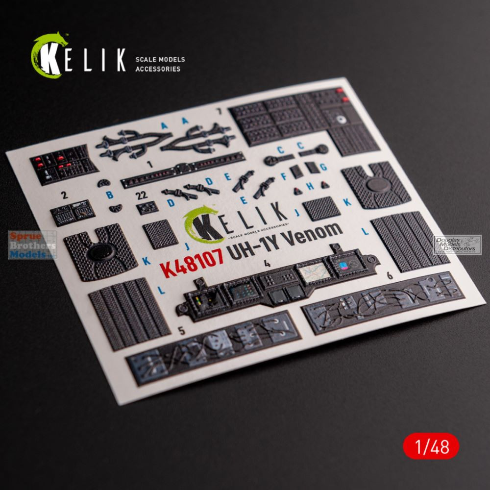 RESK48107K 1:48 ResKit/Kelik 3D Detail Set - UH-1Y Venom (ZIM kit