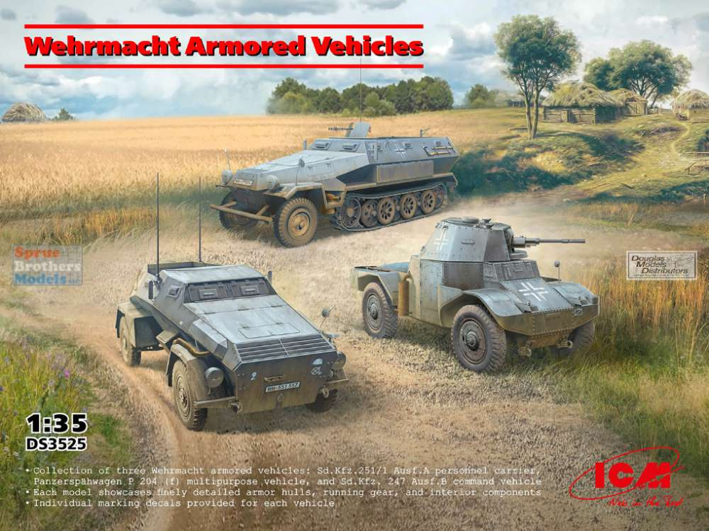 ICMDS3525 1:35 ICM Wehrmacht Armored Vehicles (Panzerspahwagen P