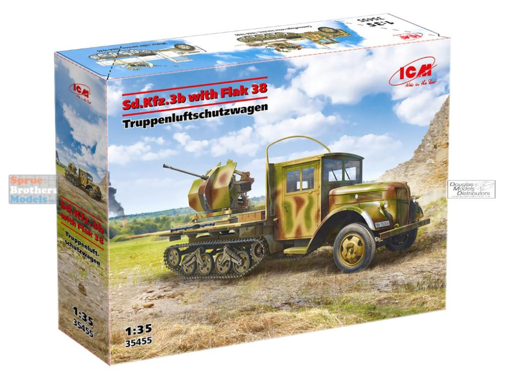 ICM35455 1:35 ICM Sd.Kfz.3b with Flak 38 Truppenluftschutzwagen