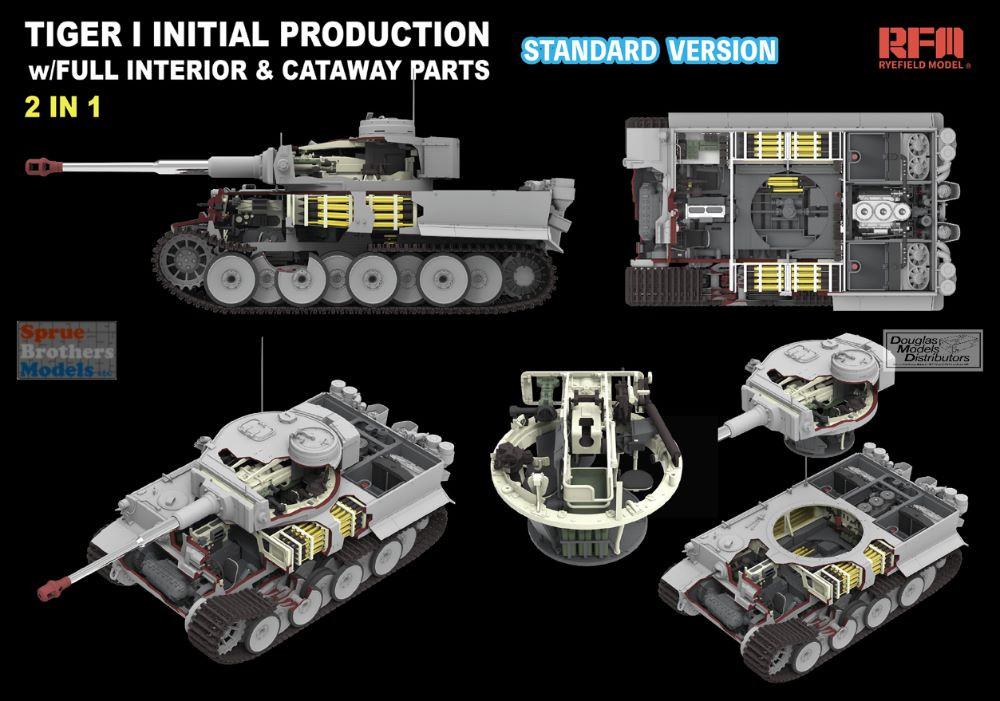 RFMRM5130 1:35 Rye Field Model Tiger I Initial with Full Interior