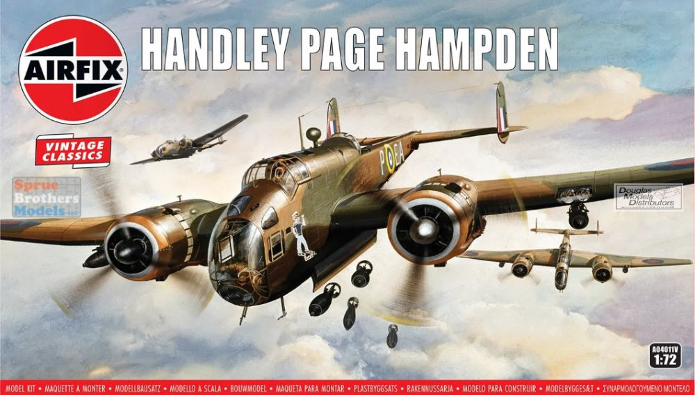 AFX04011V 1:72 Airfix Handley Page Hampden - Sprue Brothers Models LLC