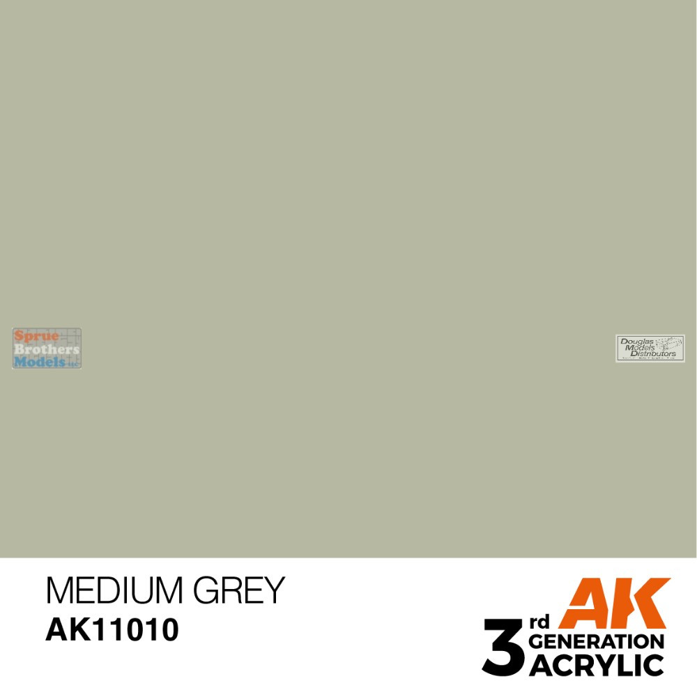 AKI011010 AK Interactive 3Gen Acrylic Paint 17ml - Medium Grey
