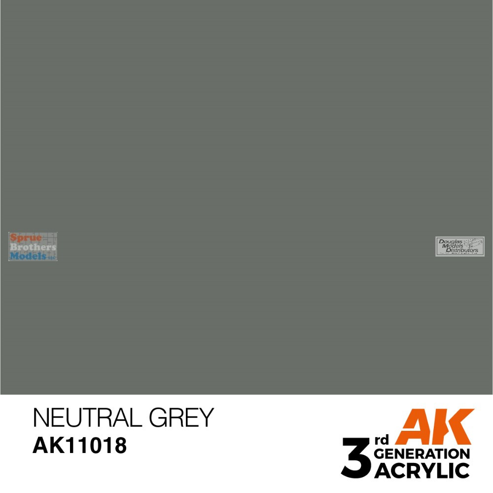 AKI011018 AK Interactive 3Gen Acrylic Paint 17ml - Neutral Grey