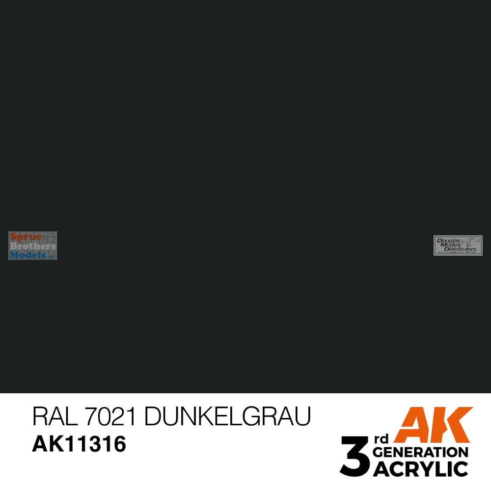 AKI011316 AK Interactive 3Gen Acrylic Paint 17ml - Dunkelgrau