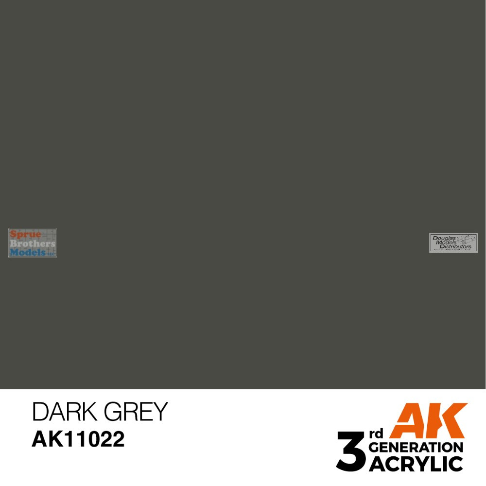 AKI011022 AK Interactive 3Gen Acrylic Paint 17ml - Dark Grey
