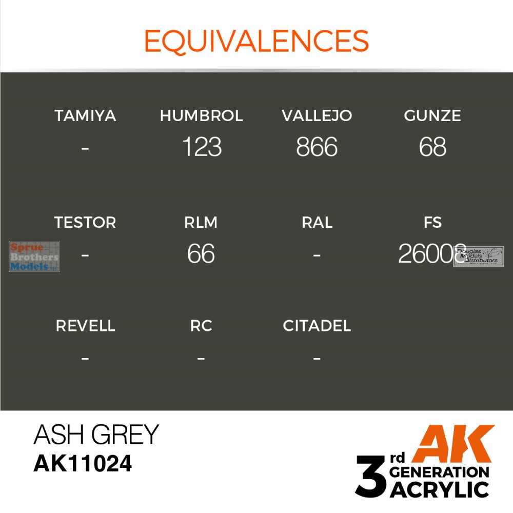 AKI011024 AK Interactive 3Gen Acrylic Paint 17ml - Ash Grey