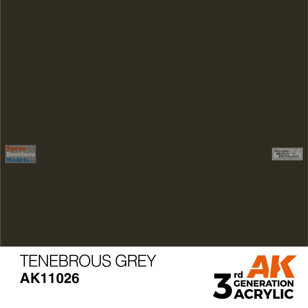AKI011026 AK Interactive 3Gen Acrylic Paint 17ml - Tenebrous Grey