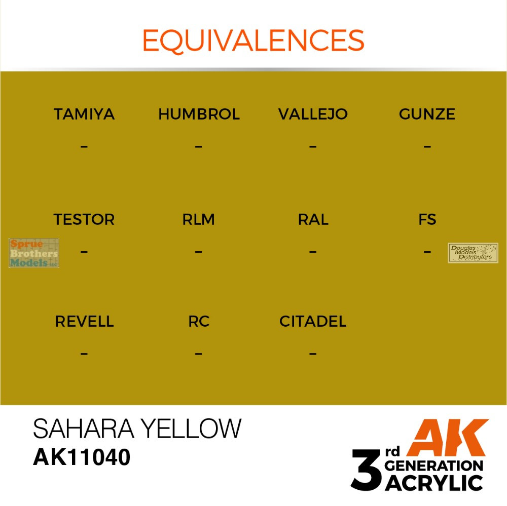 AKI011040 AK Interactive 3Gen Acrylic Paint 17ml - Sahara Yellow