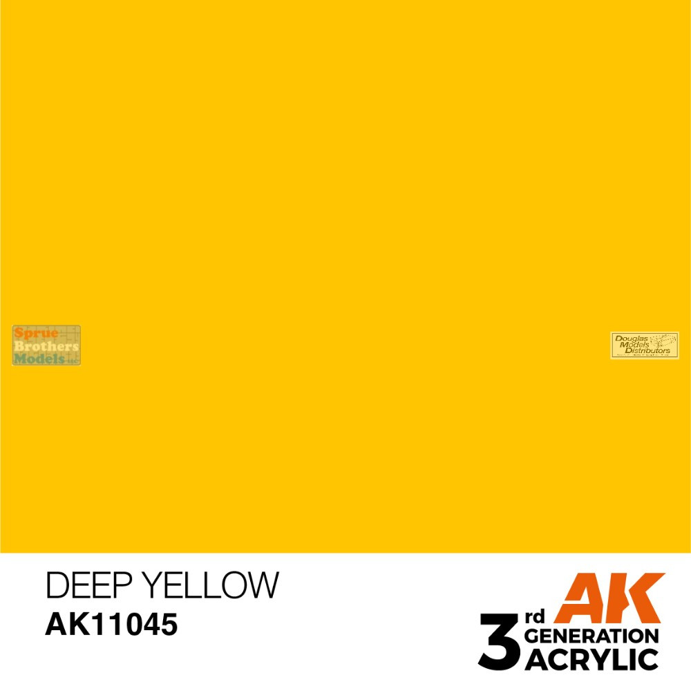 AKI011045 AK Interactive 3Gen Acrylic Paint 17ml - Deep Yellow