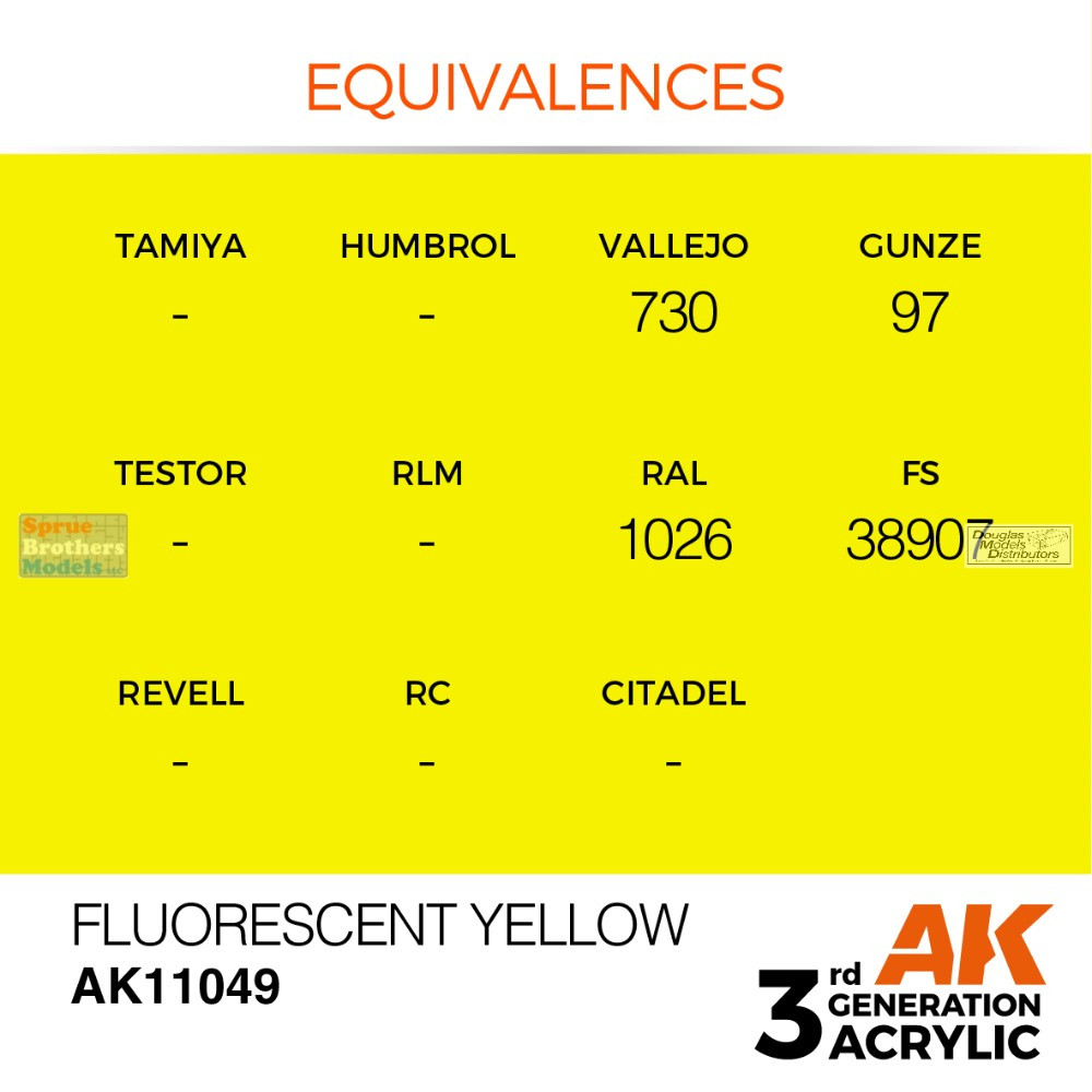 AKI011049 AK Interactive 3Gen Acrylic Paint 17ml - Fluorescent