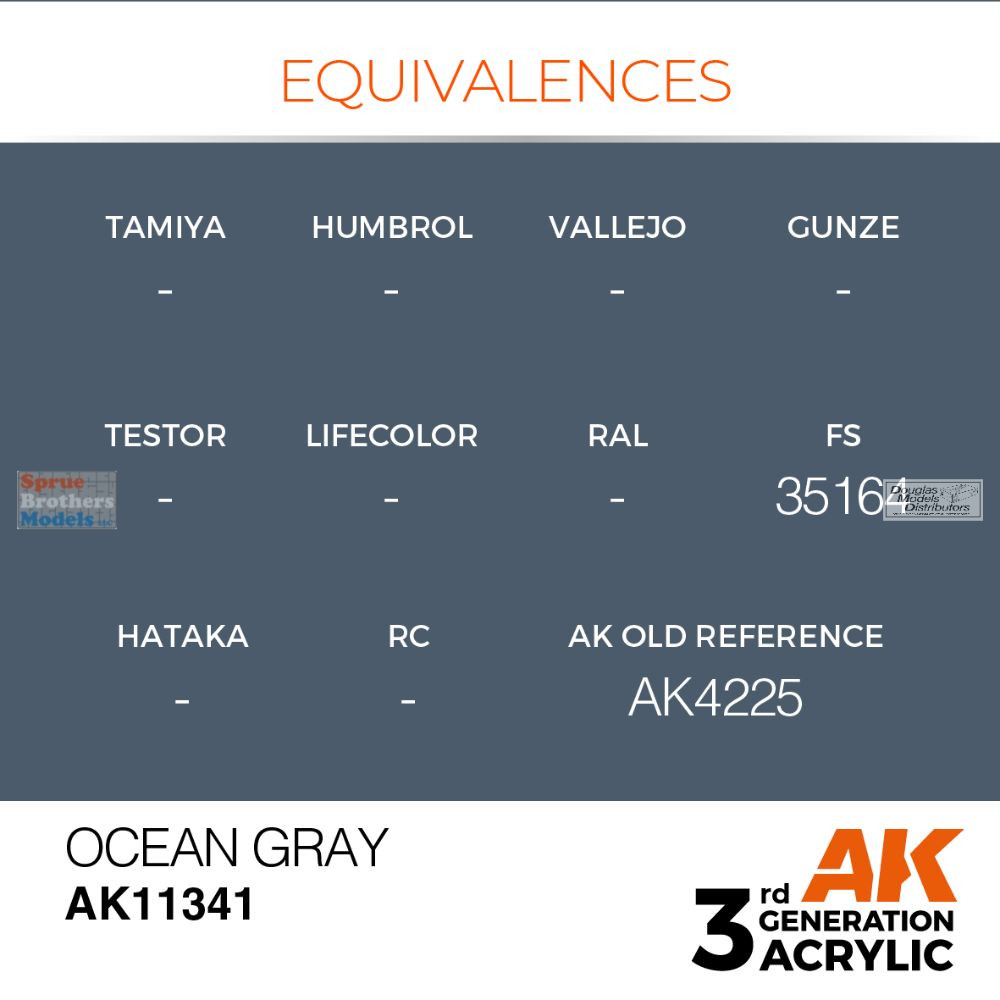 AKI011341 AK Interactive 3Gen Acrylic Paint 17ml - Ocean Gray