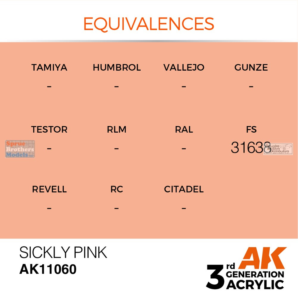 AKI011060 AK Interactive 3Gen Acrylic Paint 17ml - Sickly Pink