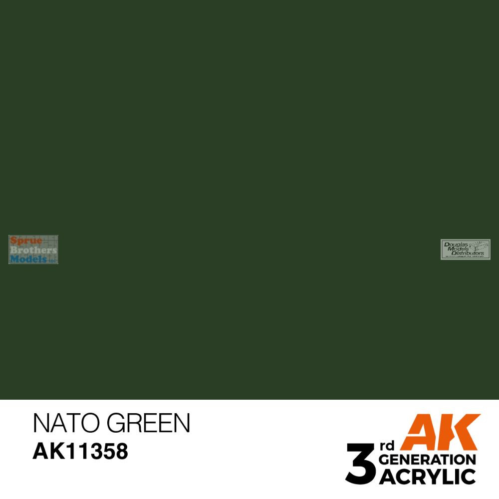 AKI011358 AK Interactive 3Gen Acrylic Paint 17ml - NATO Green