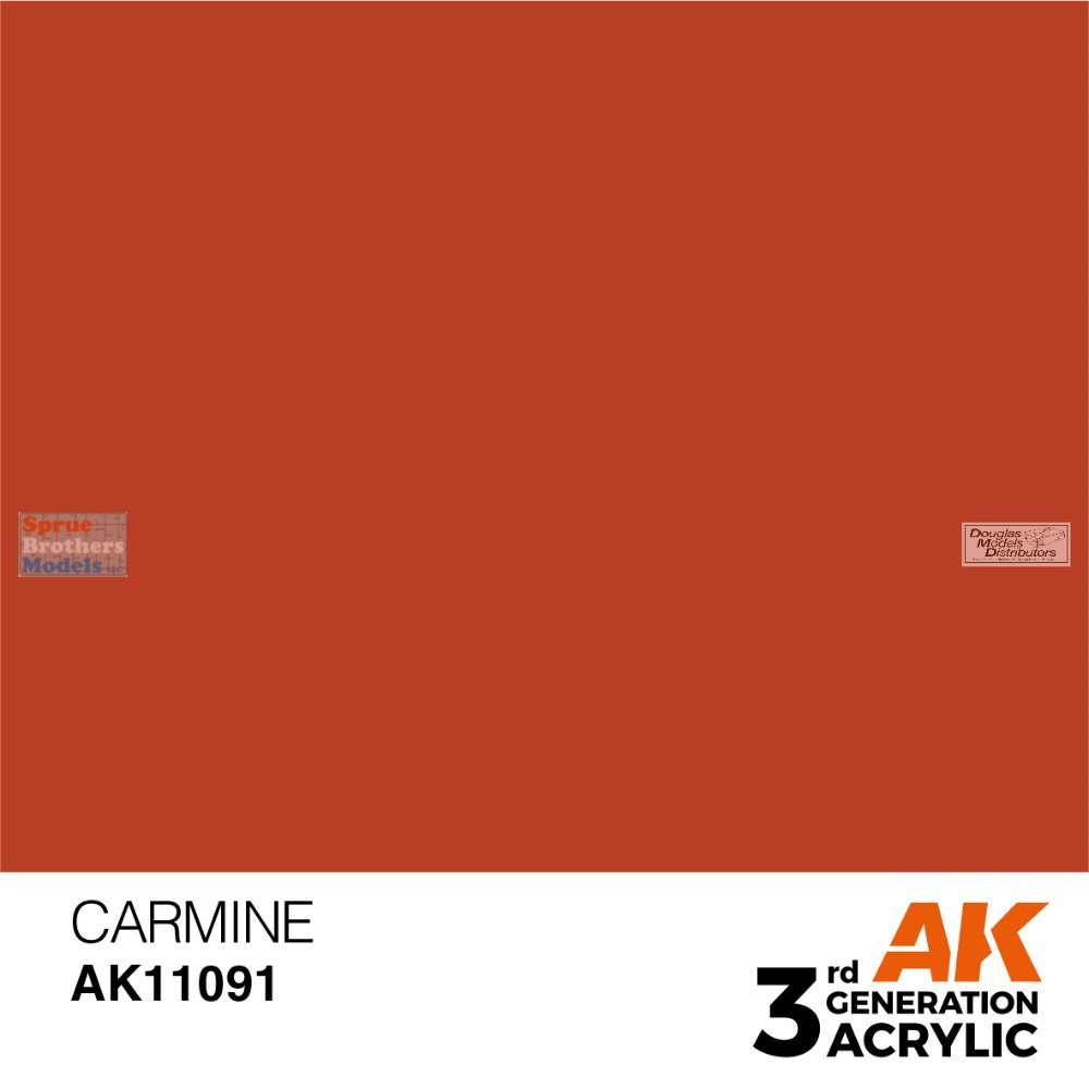 AKI011091 AK Interactive 3Gen Acrylic Paint 17ml - Carmine FS21105