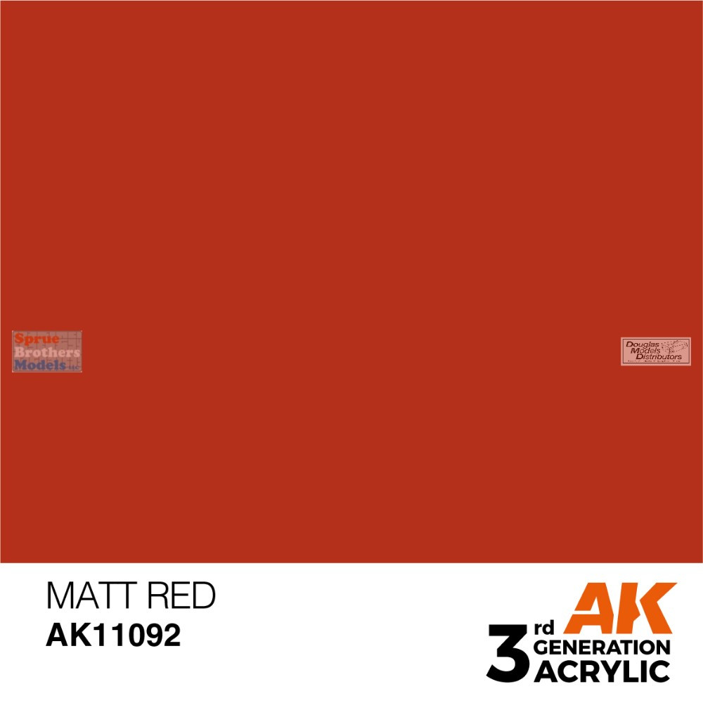 AKI011092 AK Interactive 3Gen Acrylic Paint 17ml - Matt Red