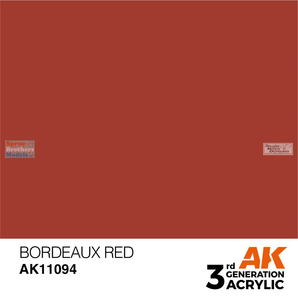 AKI011094 AK Interactive 3Gen Acrylic Paint 17ml - Bordeaux Red