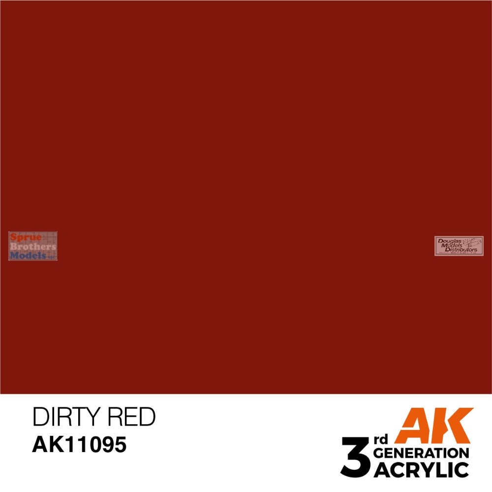 AKI011095 AK Interactive 3Gen Acrylic Paint 17ml - Dirty Red