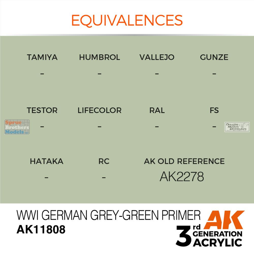 AKI011808 AK Interactive 3Gen Acrylic Paint 17ml - WW1 German Grey