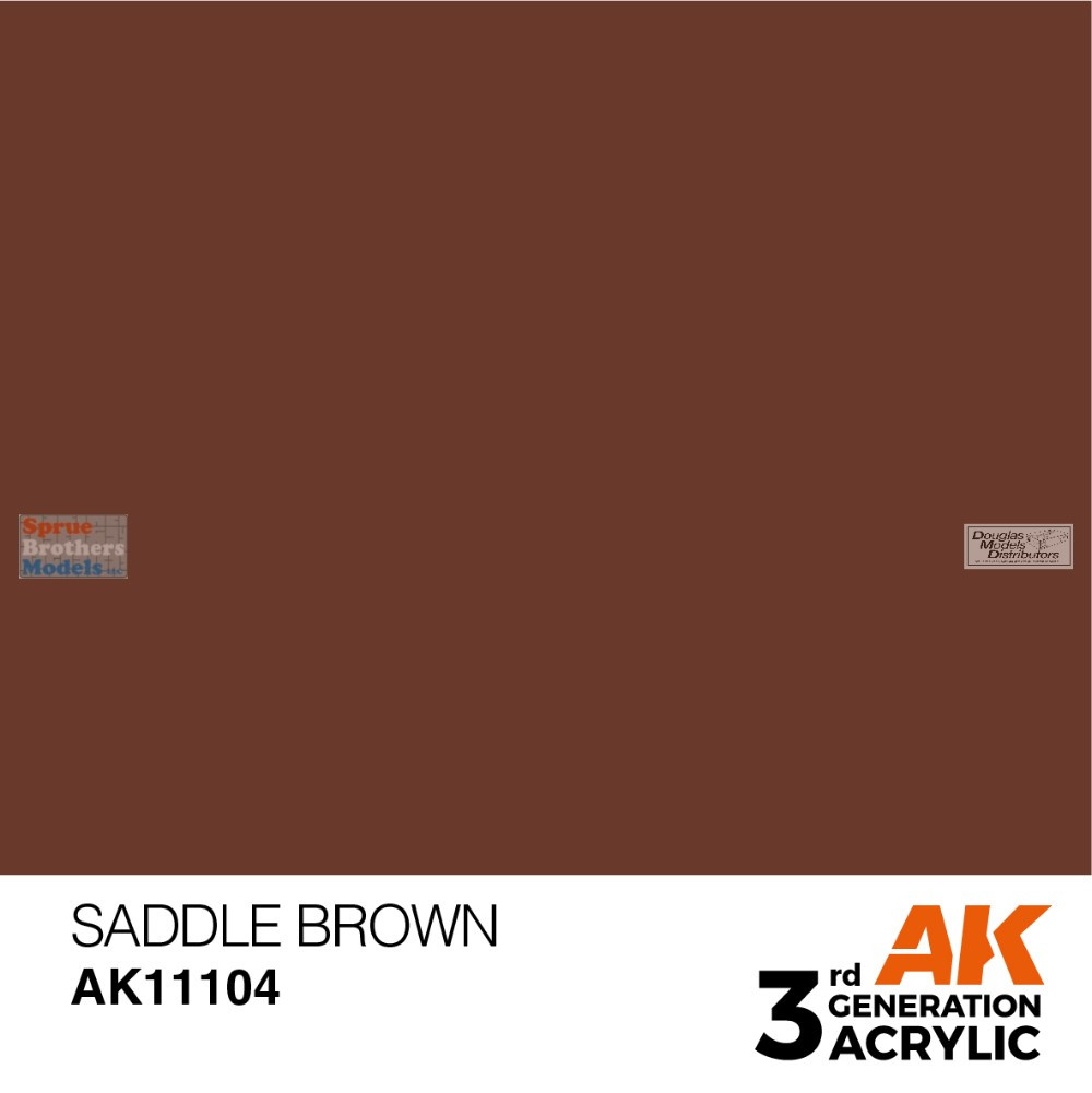 AKI011104 AK Interactive 3Gen Acrylic Paint 17ml - Saddle Brown
