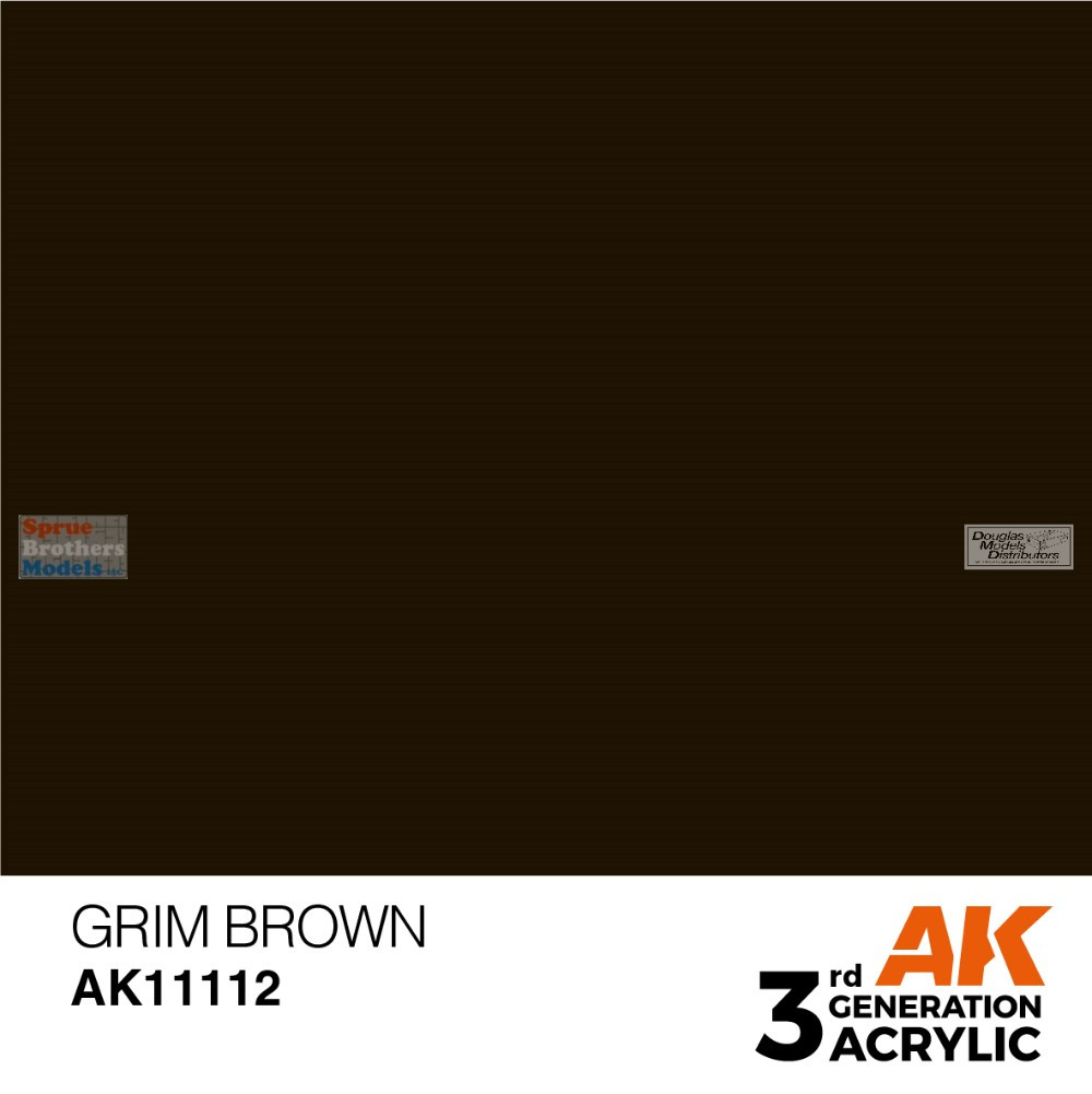 AKI011112 AK Interactive 3Gen Acrylic Paint 17ml - Grim Brown