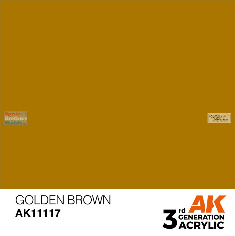 AKI011117 AK Interactive 3Gen Acrylic Paint 17ml - Golden Brown