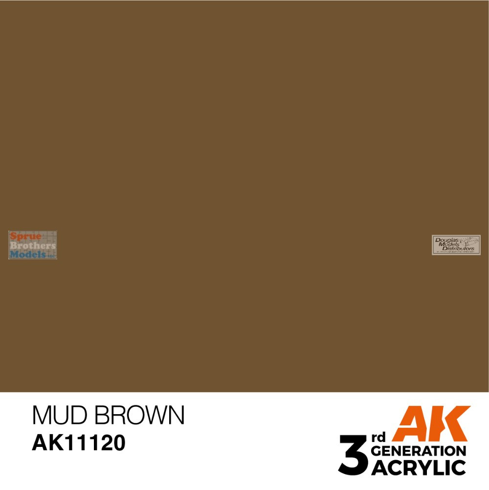 AKI011120 AK Interactive 3Gen Acrylic Paint 17ml - Mud Brown