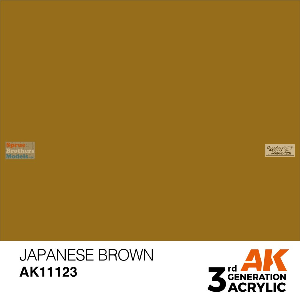 AKI011123 AK Interactive 3Gen Acrylic Paint 17ml - Japanese Brown