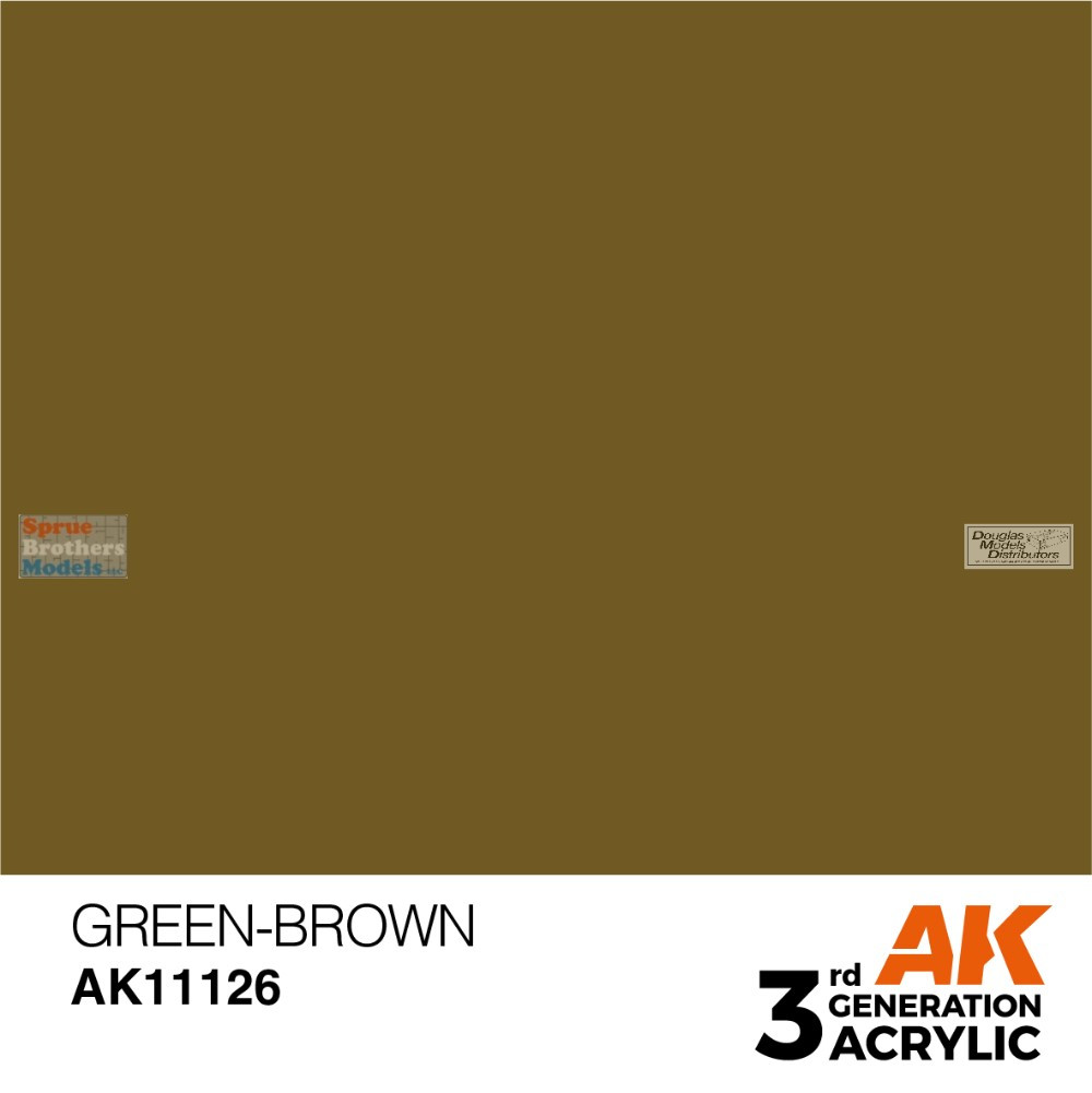 AKI011126 AK Interactive 3Gen Acrylic Paint 17ml - Green Brown