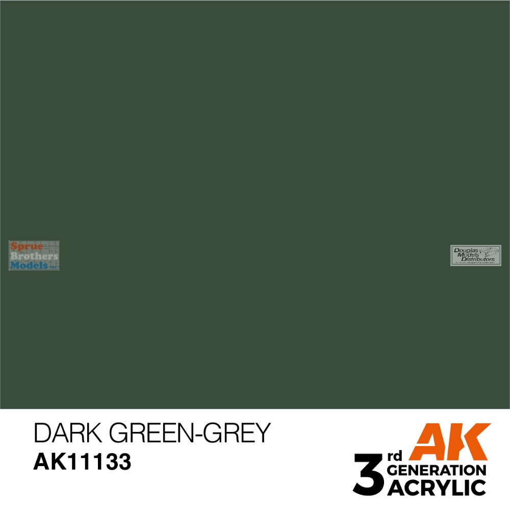 AKI011133 AK Interactive 3Gen Acrylic Paint 17ml - Dark Green Grey