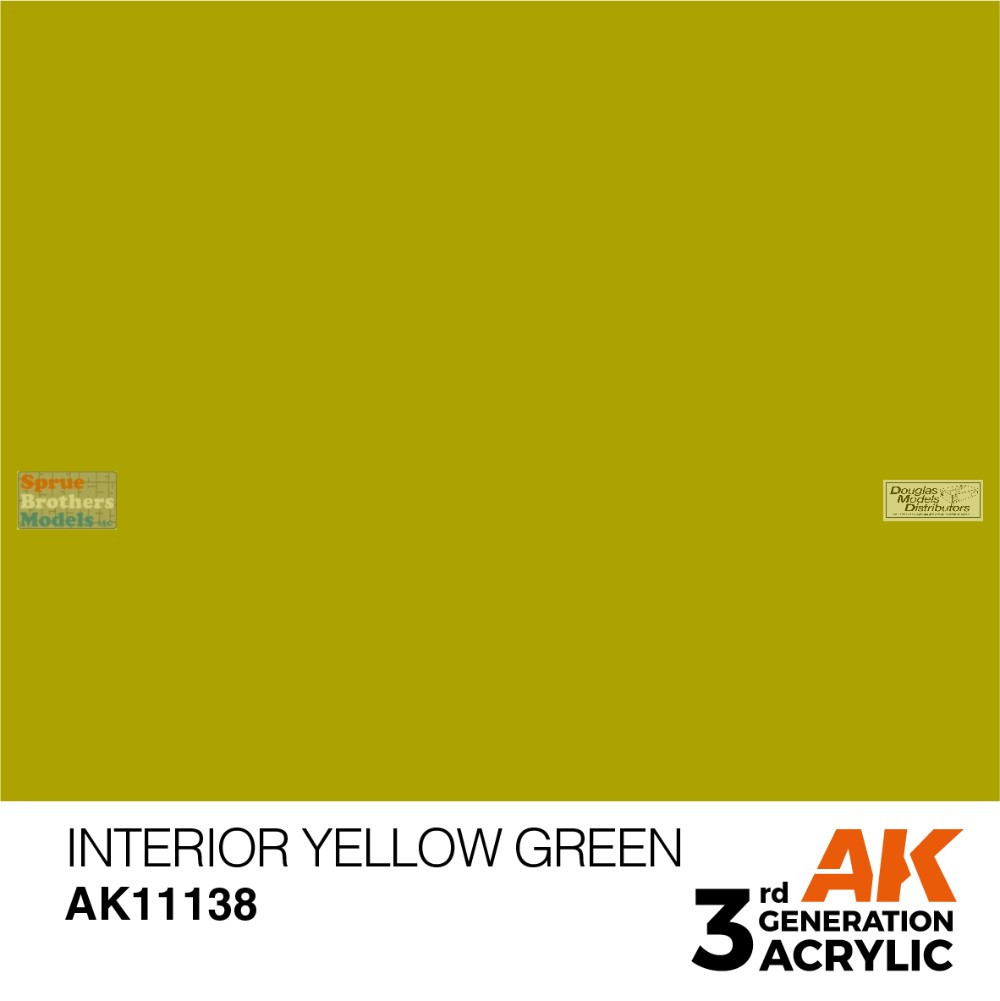 AKI011138 AK Interactive 3Gen Acrylic Paint 17ml - Interior Yellow