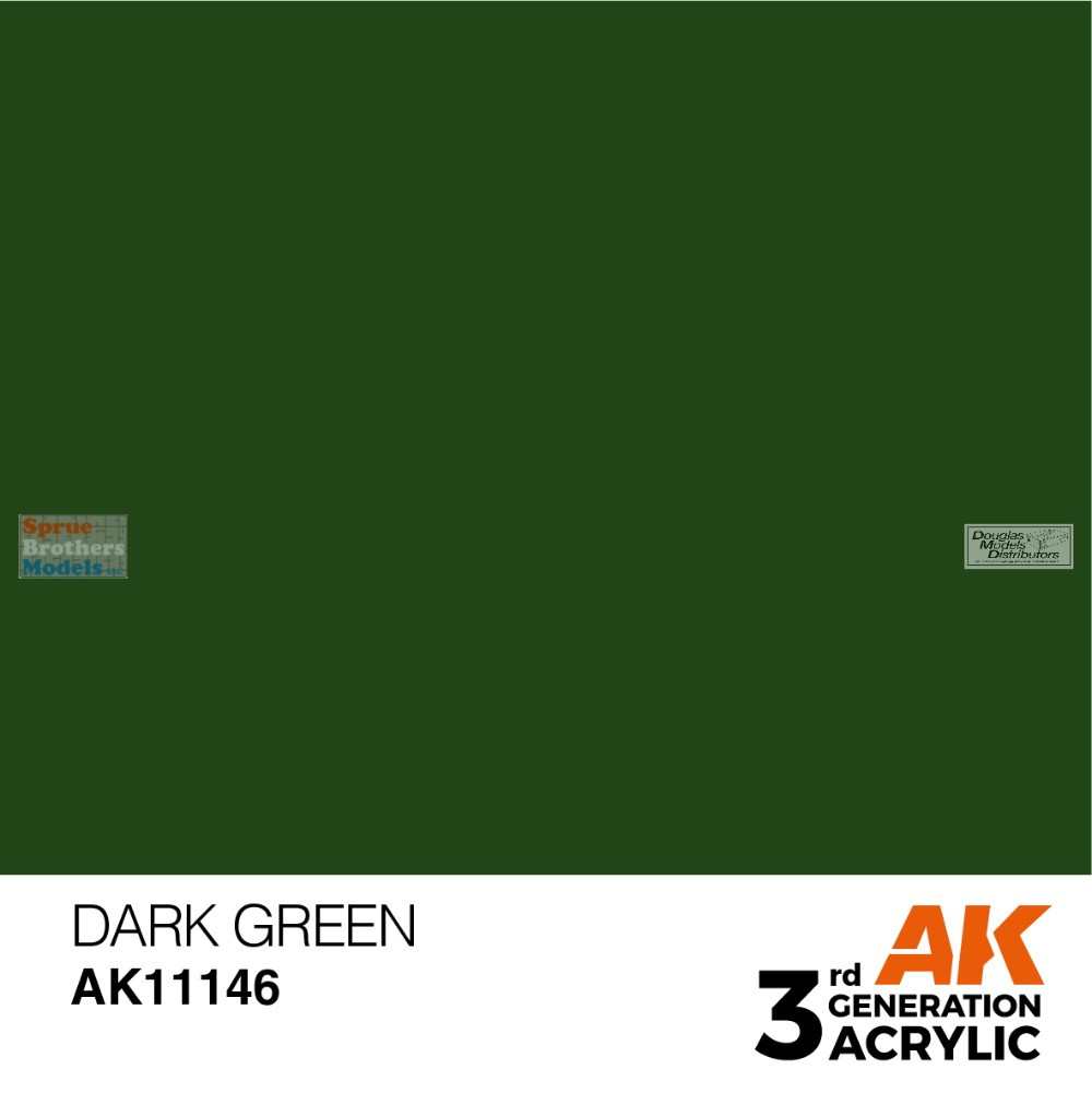 AKI011146 AK Interactive 3Gen Acrylic Paint 17ml - Dark Green