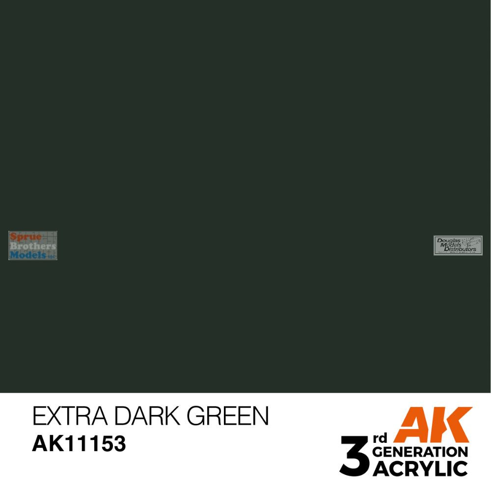 AKI011153 AK Interactive 3Gen Acrylic Paint 17ml - Extra Dark