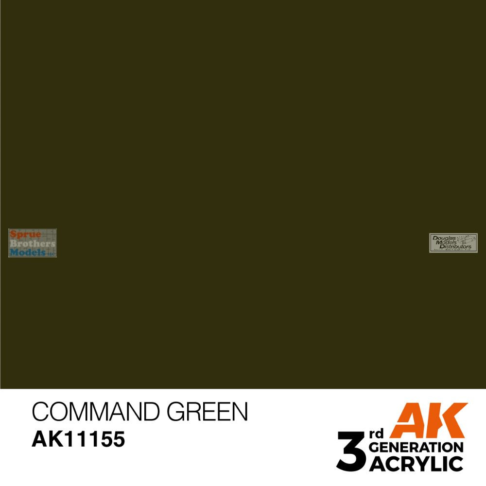 AKI011155 AK Interactive 3Gen Acrylic Paint 17ml - Commander Green