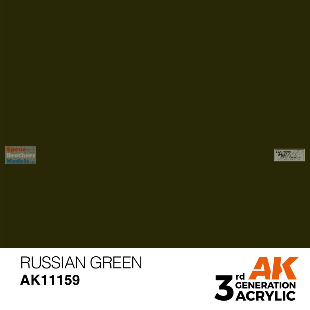 AKI011159 AK Interactive 3Gen Acrylic Paint 17ml - Russian Green