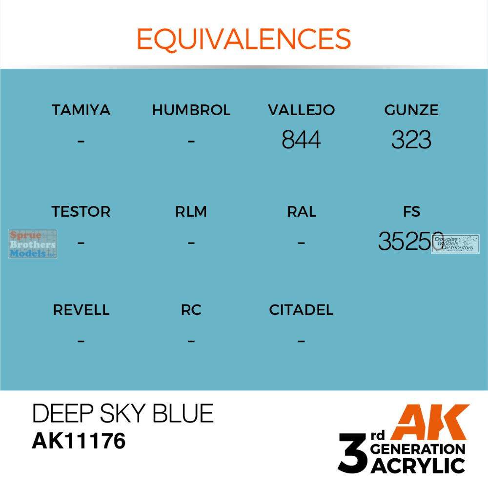 AKI011176 AK Interactive 3Gen Acrylic Paint 17ml - Deep Sky Blue