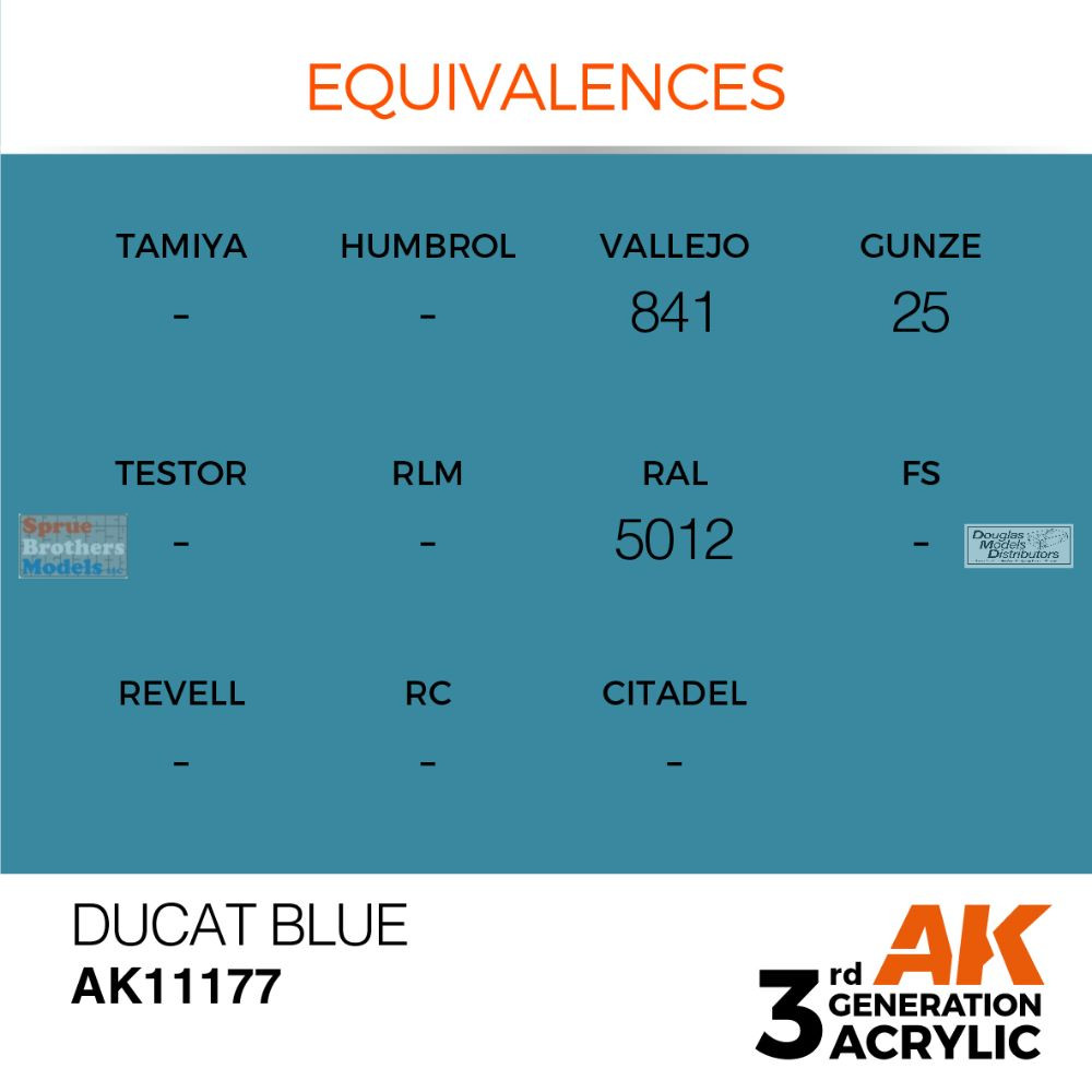 AKI011177 AK Interactive 3Gen Acrylic Paint 17ml - Ducat Blue