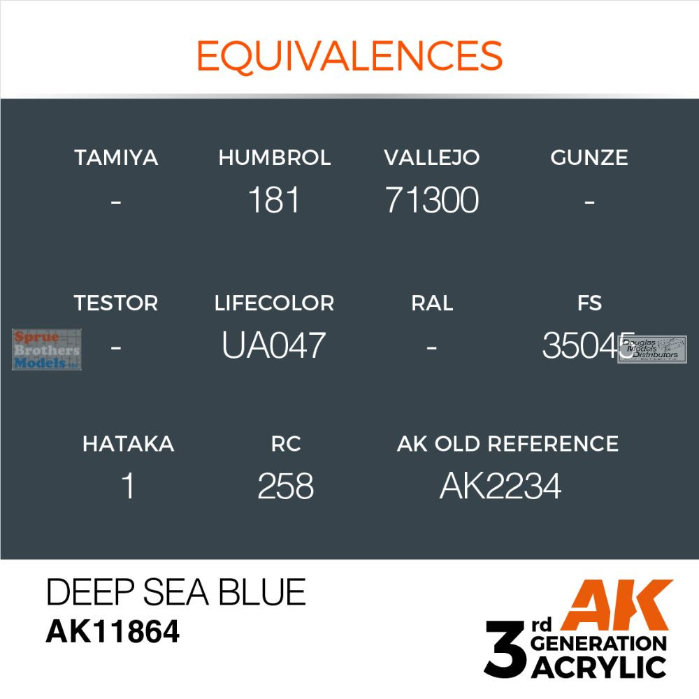 AKI011864 AK Interactive 3Gen Acrylic Paint 17ml - Deep Sea Blue