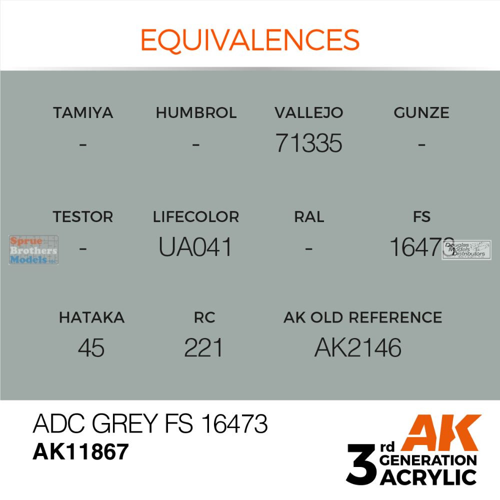 AKI011867 AK Interactive 3Gen Acrylic Paint 17ml - ADC Grey